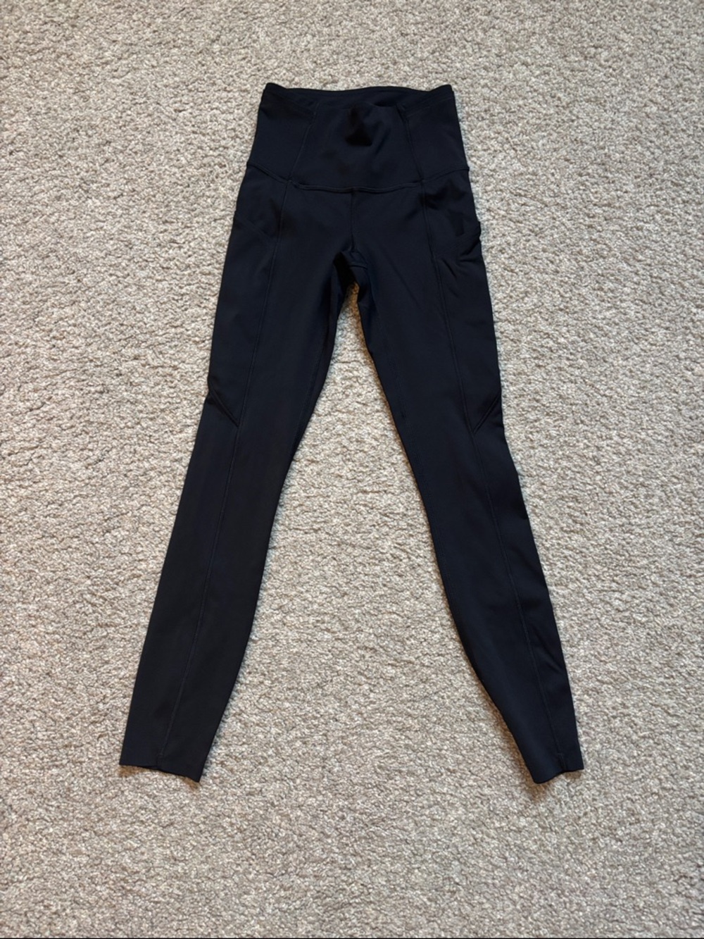 lululemon athletica Black High-Rise Leggings with Side Pockets size 0